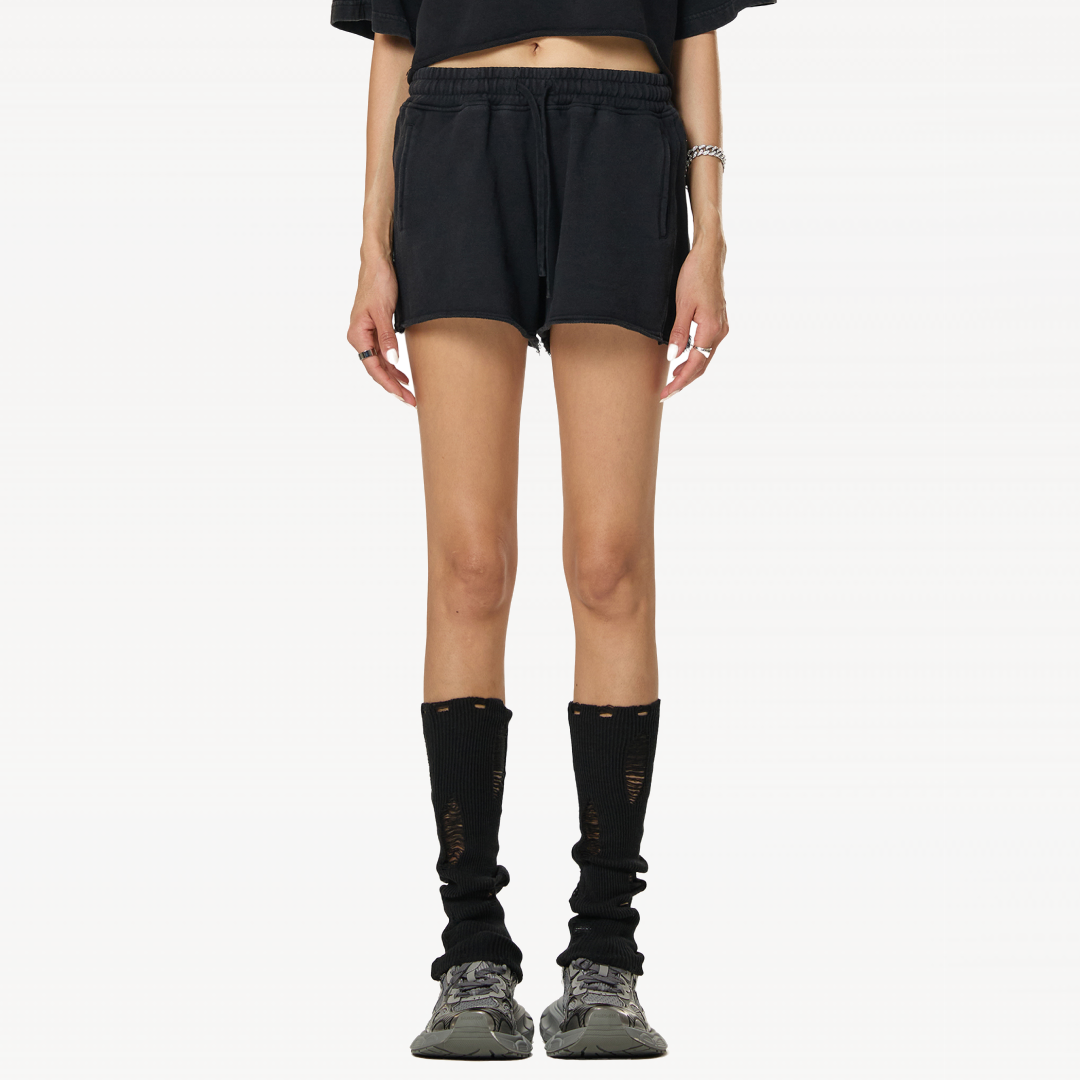 Washed Drawstring Shorts
