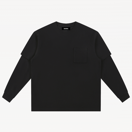 Layered Long Sleeve Oversized Tee