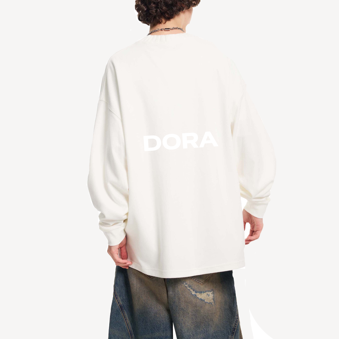 Knitted Signature Back Oversize Sweatshirt