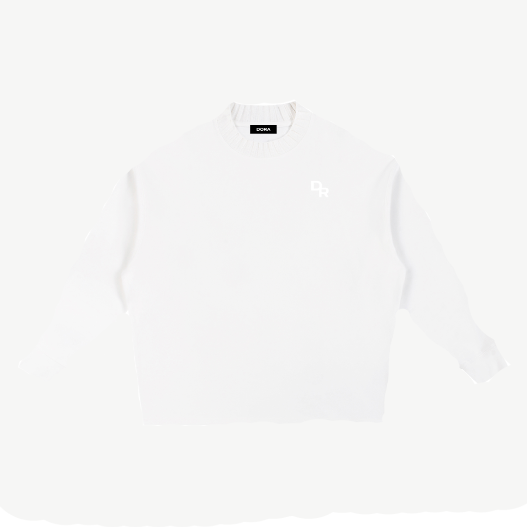 Knitted Signature Back Oversize Sweatshirt