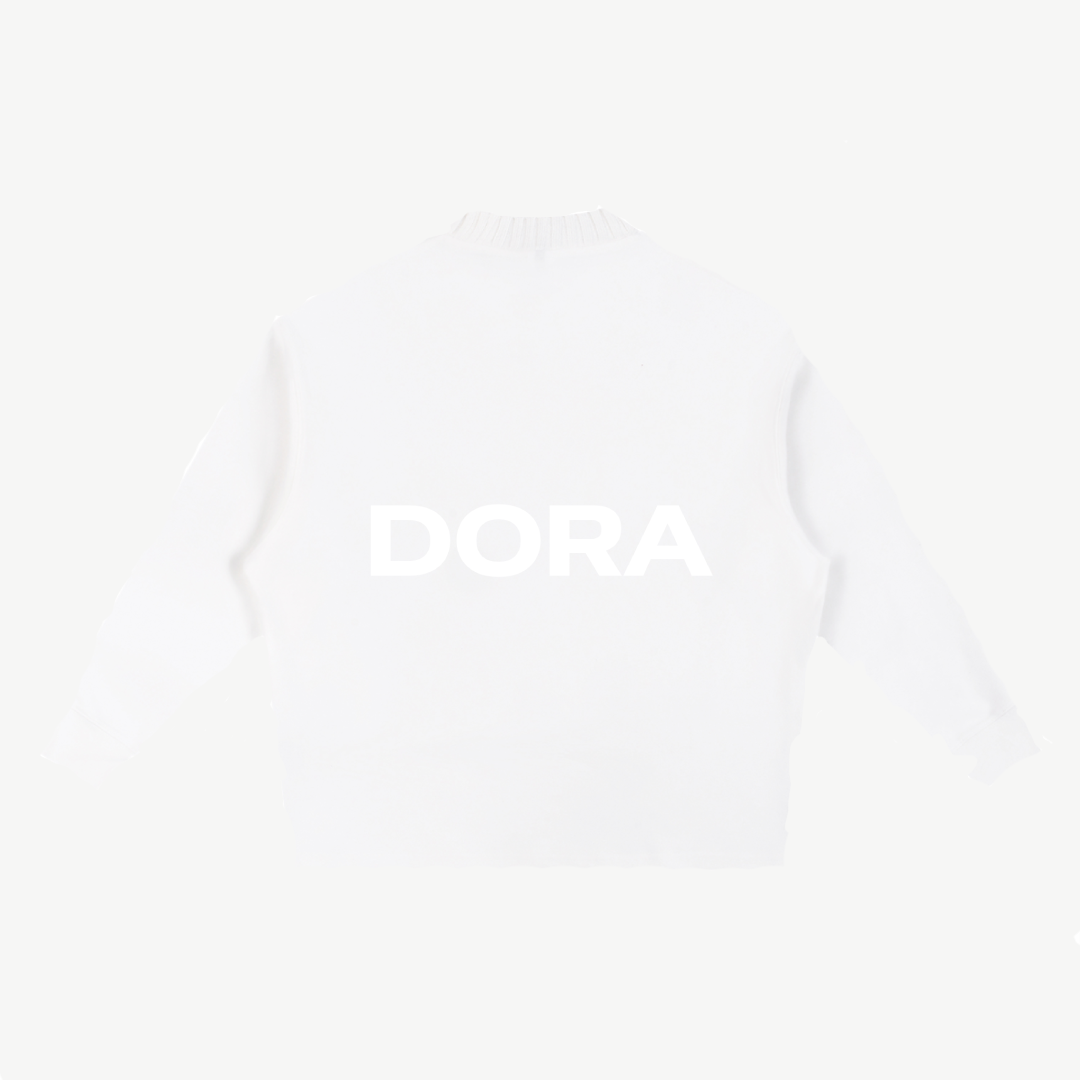 Knitted Signature Back Oversize Sweatshirt