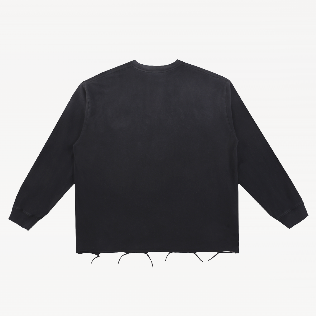 Raw Edge Cotton Sweatshirt