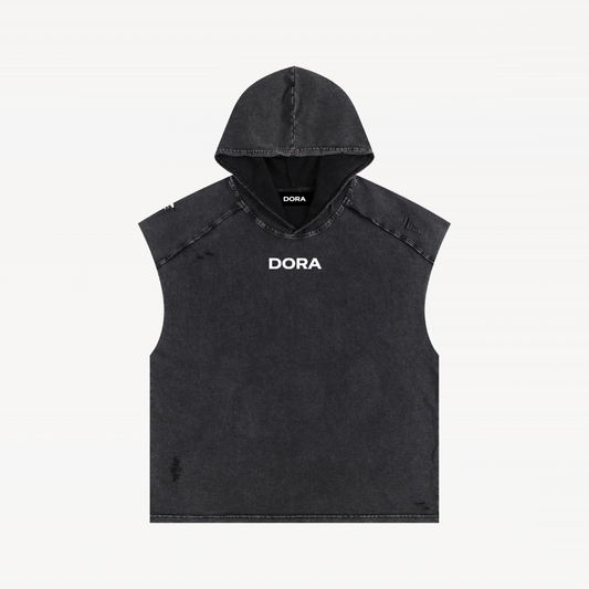 Washed Boxy Hooded Tank Top