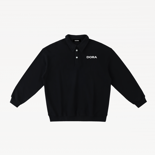 Polo Collar Sweatshirt