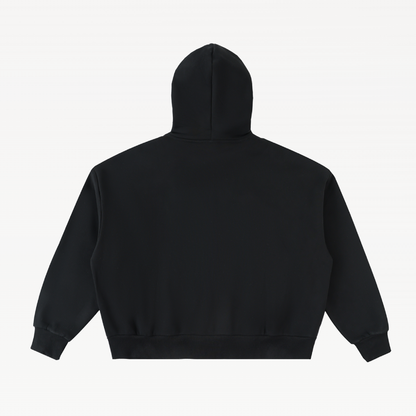 Fleeced Full-Zip Boxy Hoodie