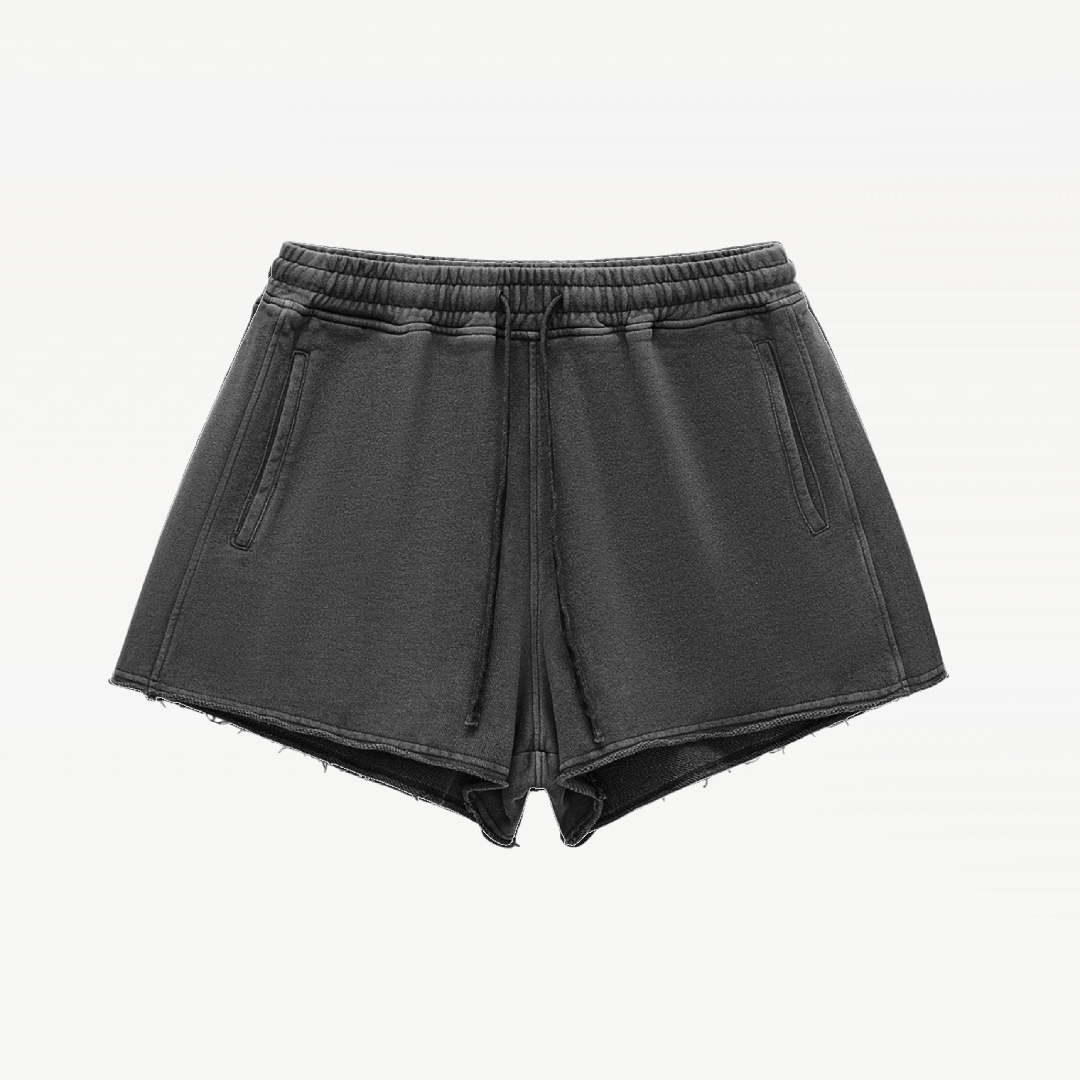 Washed Drawstring Shorts