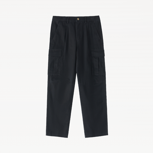 Cotton Elastic-Waist Cargo Pants