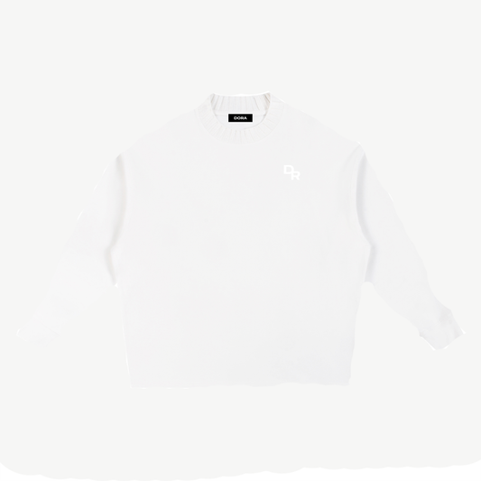 Knitted Signature Back Oversize Sweatshirt