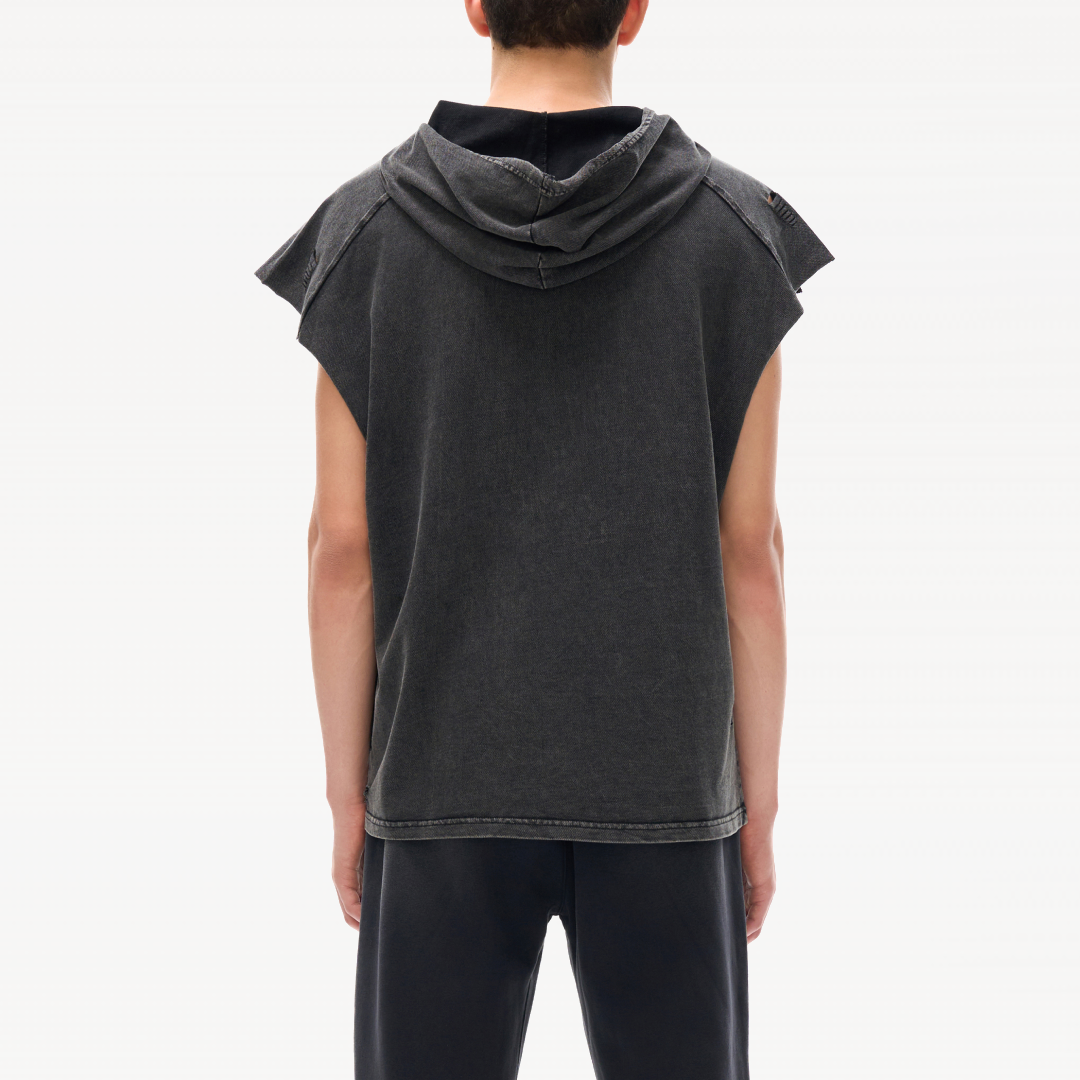 Washed Boxy Hooded Tank Top