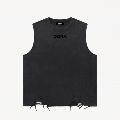 Washed Raw-Hem Tank Top